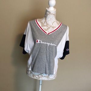 Champion T-Shirt. V neck. Cotton size large.